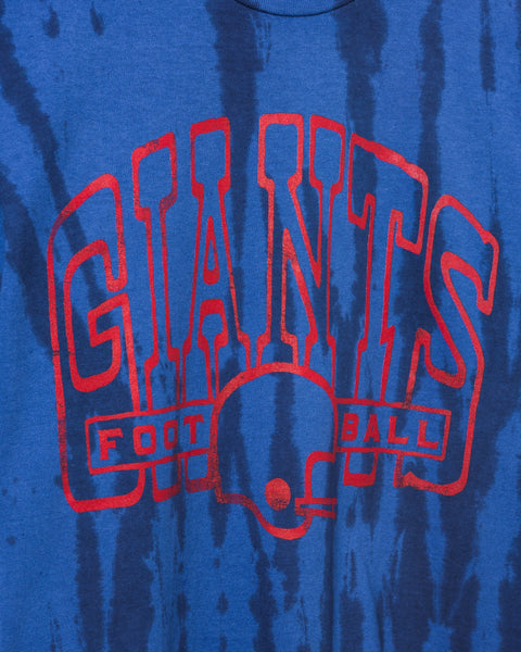 NFL New York Giants Junior Short Sleeve Tie-Dye Fashion Crop T-Shirt - S