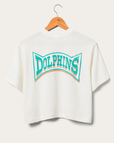 Women's Junk Food Aqua Miami Dolphins Half-Sleeve Mock Neck T-Shirt