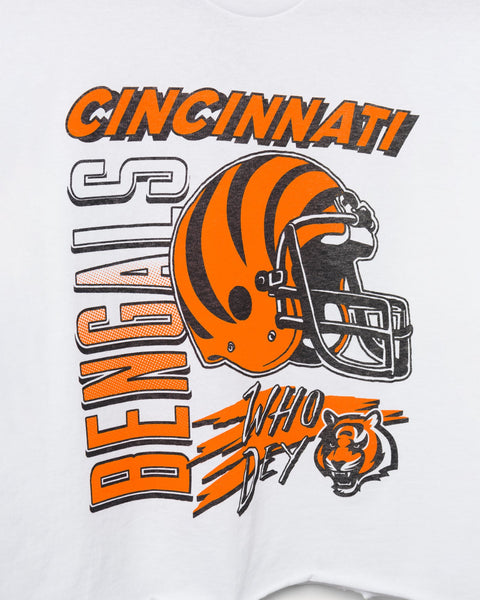 Ladies Vintage Cincinnati Bengals Cropped Jersey USA