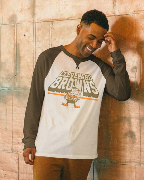 NFL Cleveland Browns Colorblock Long Sleeve Raglan