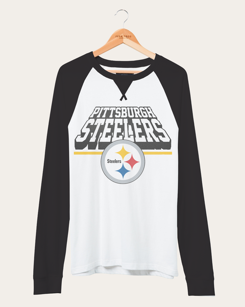 Pittsburgh Steelers Long Sleeve Raglan, Junk Food Clothing
