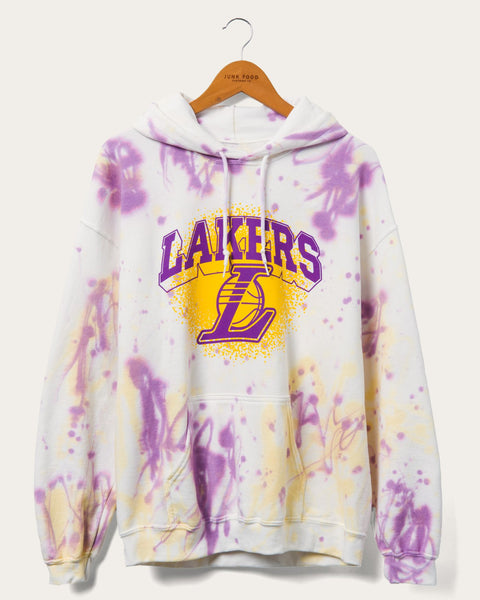 NWT NBA Official Lakers Purple Tie Dye Hoodie VHMB522F Mens Size Large RARE  $75