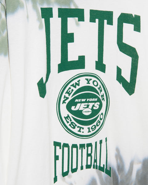 NFL New York Jets Junior Short Sleeve Tie-Dye Fashion Crop T-Shirt - S