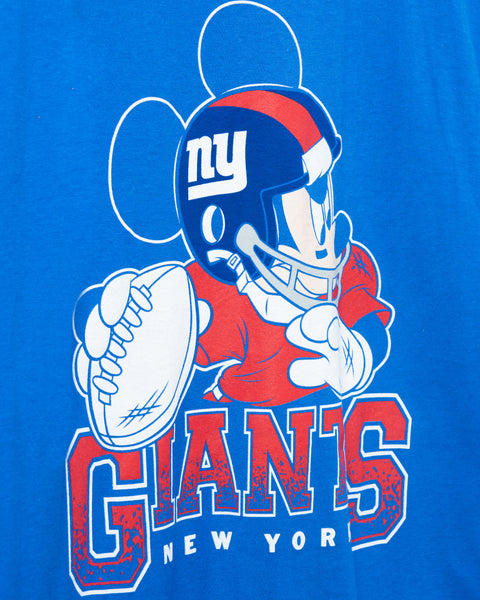 Men's Junk Food Royal New York Giants Disney Mickey QB T-Shirt