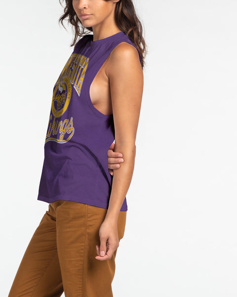 Women's Minnesota Vikings Junk Food Purple Vintage Muscle Tank Top