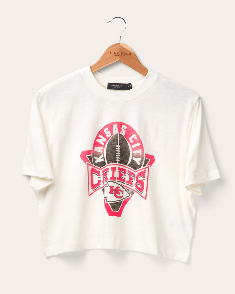 Women's Kansas City Chiefs Mock Neck Crop Tee