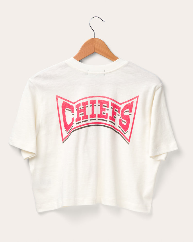 Women's Kansas City Chiefs Mock Neck Crop Tee