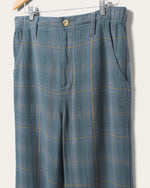 Unisex Straight Twill Plaid Pant