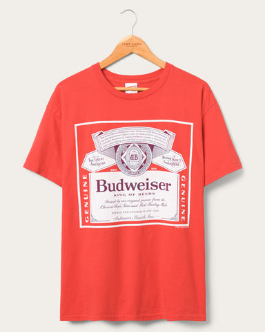 Budweiser Label King of Beers Flea Market Tee Junk Food Clothing