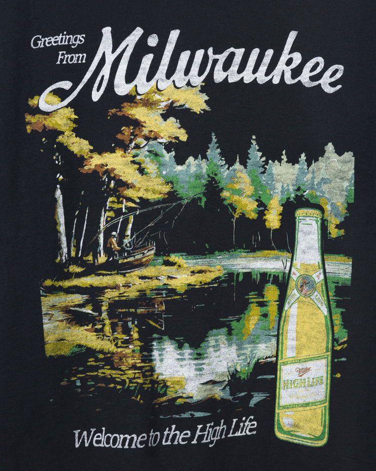 Miller High Life Greetings From Milwaukee Flea Market Tee