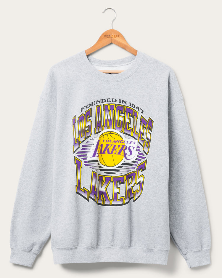 Lakers Chrome Lines Crew Fleece