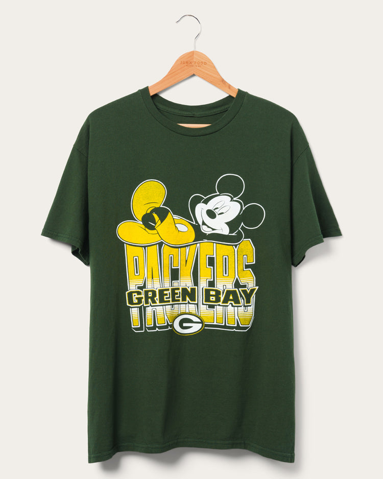 Green Bay Packers Mickey Kick Back Tee