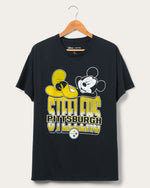 Pittsburgh Steelers Mickey Kick Back Tee