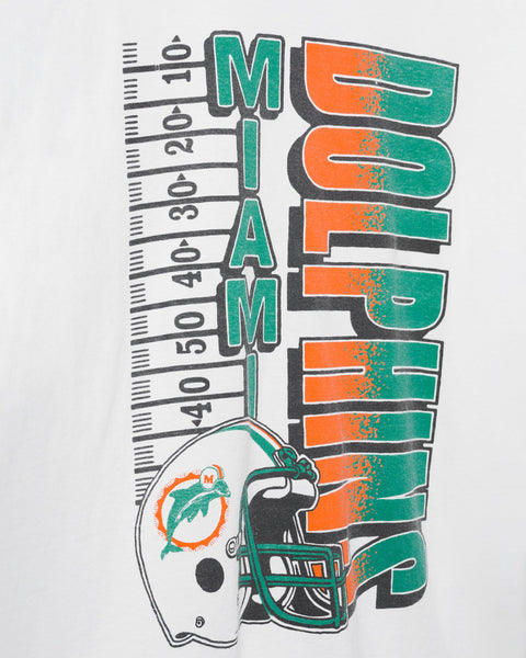 Men's Junk Food White Miami Dolphins Hail Mary T-Shirt