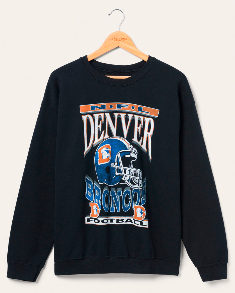 Denver Broncos Helmet Flea Market Crew Fleece