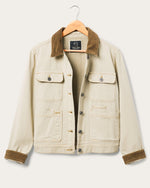 Women's Denim Corded Collar Chore Jacket