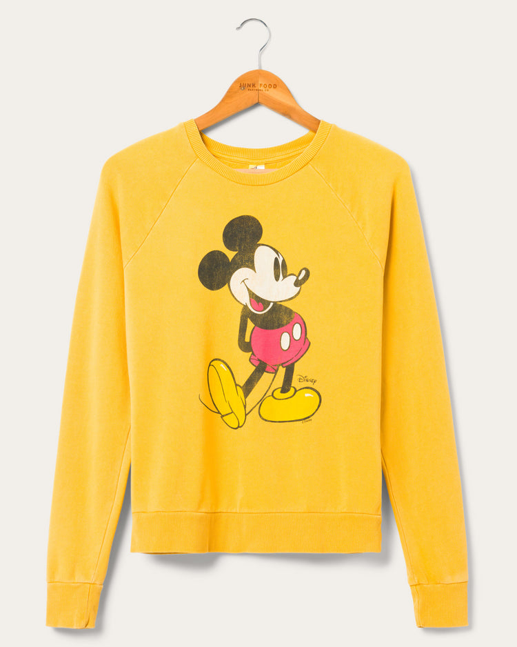 Women's Mickey Mouse Fleece Vintage Raglan Pullover