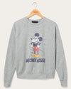 Women's Mickey Mouse Vintage Raglan Crew Fleece