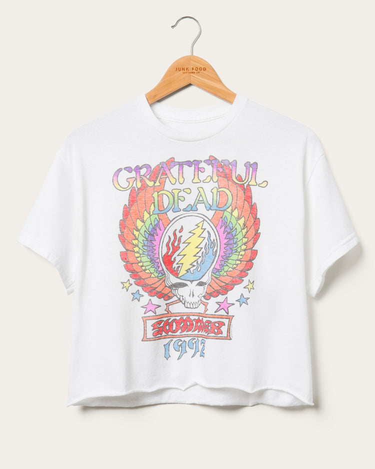 Women's Grateful Dead Winged Skull Flea Market Crop Tee