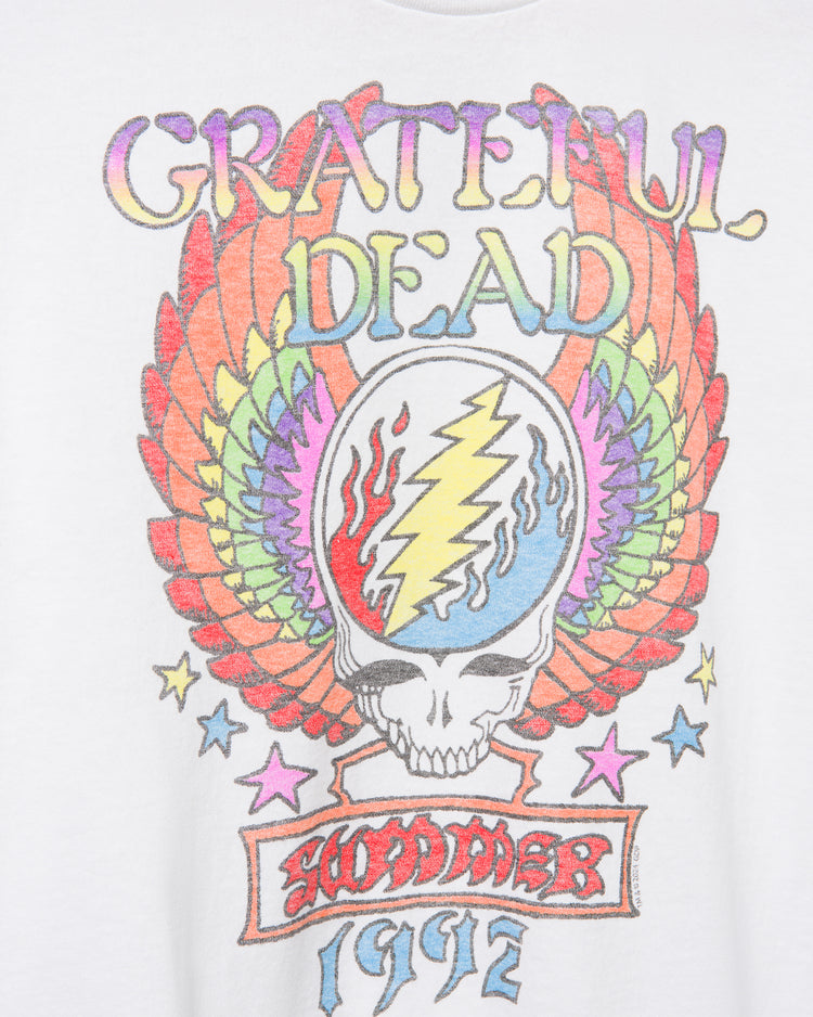 Women's Grateful Dead Winged Skull Flea Market Crop Tee