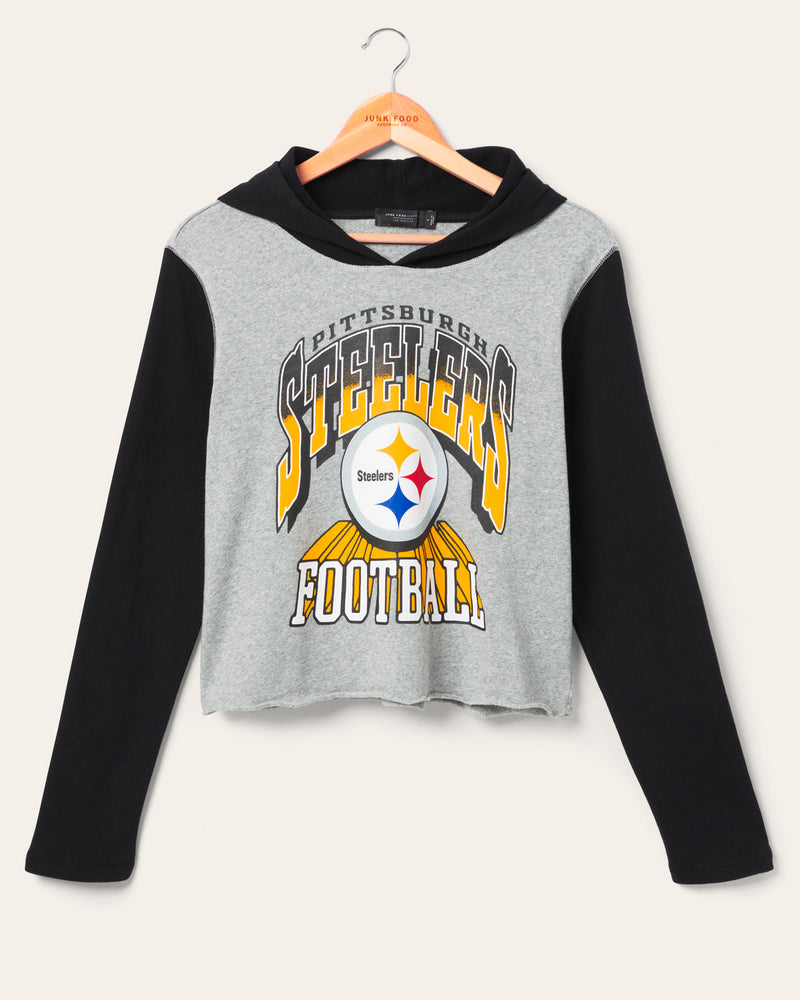 Women's Pittsburgh Steelers Block Crop Hoodie