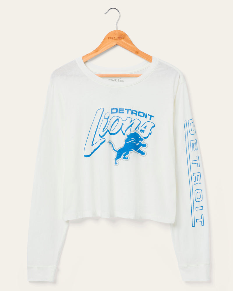 Women's Detroit Lions Touchdown Long Sleeve Crop Tee