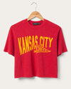 Women's Kansas City Chiefs Dual Threat Mock Neck Crop Tee