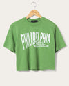 Women's Philadelphia Eagles Dual Threat Mock Neck Crop Tee