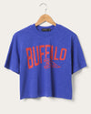 Women's Buffalo Bills Dual Threat Mock Neck Crop Tee