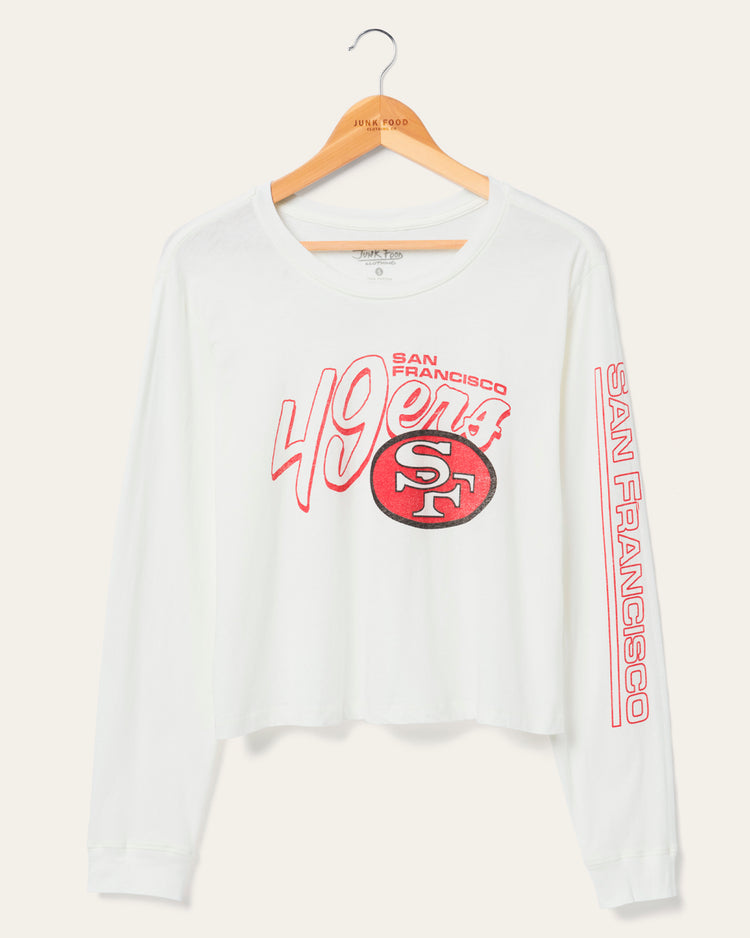 Women's San Francisco 49ers Touchdown Long Sleeve Crop Tee