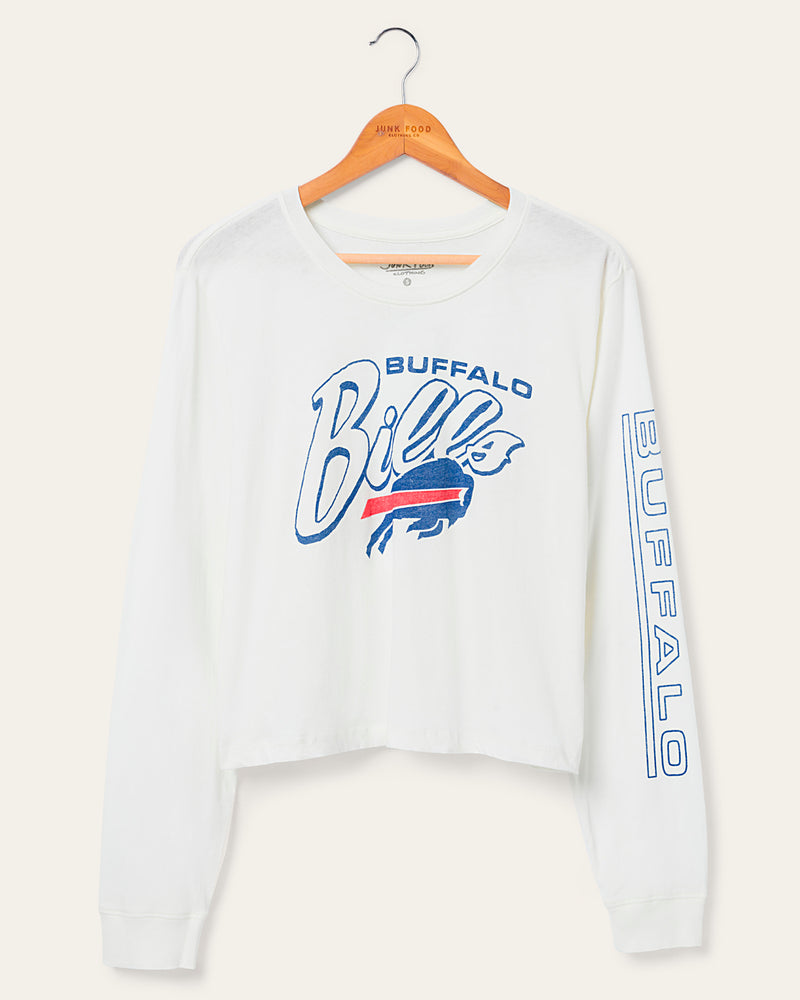 Women's Buffalo Bills Touchdown Long Sleeve Crop Tee