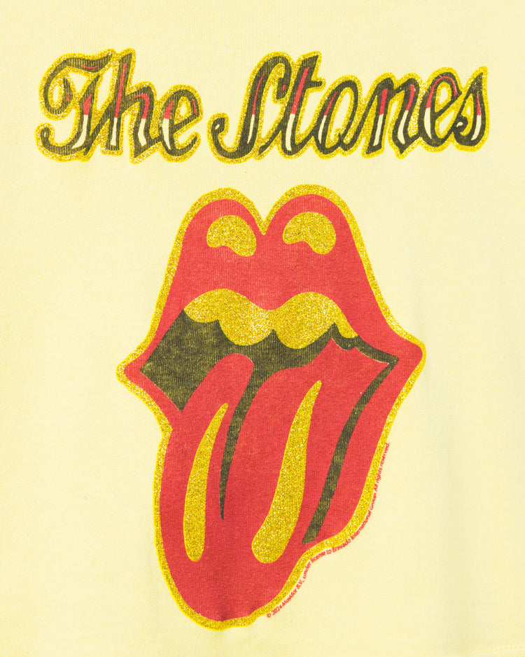 Women's The Rolling Stones Glitter Baby Tee