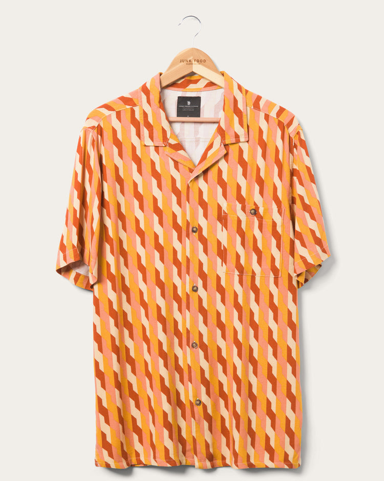 Alexei Geo Print Rayon Camp Shirt