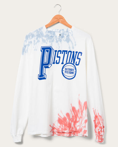 Junk Food Mens NBA Detroit Pistons Long Sleeve Tie Dye Shirt New S-3XL