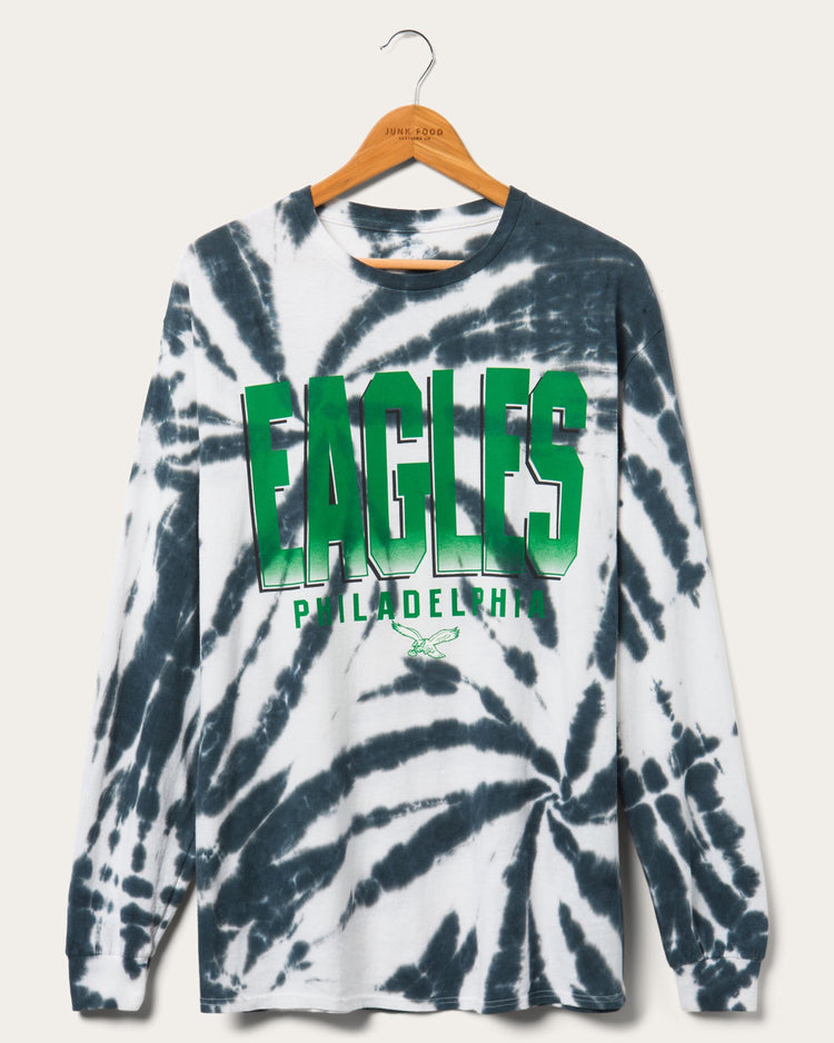 Eagles Game Time Tie Dye Long Sleeve