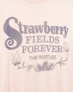 Women's The Beatles Strawberry Fields Forever Script Vintage Tissue Tee