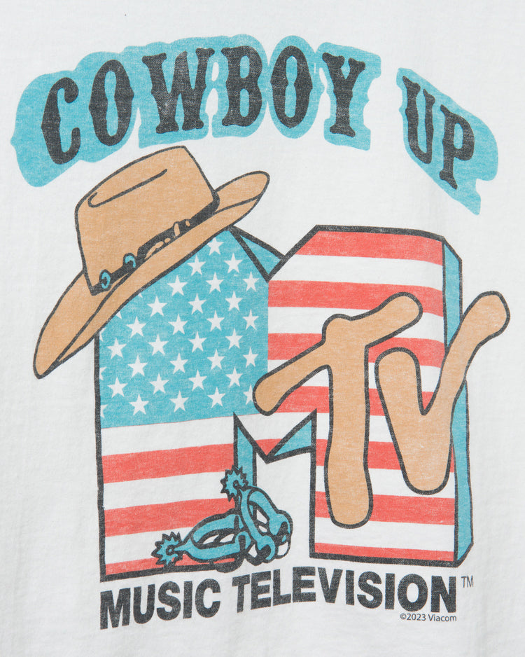 Women's MTV Cowboy Up Flea Market Crop Tee